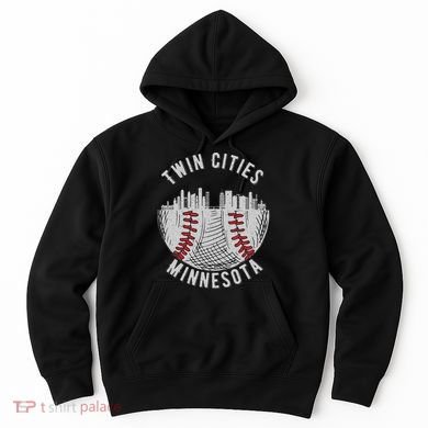 Cool Twin Cities Minnesota Mn Baseball Skyline Hoodie