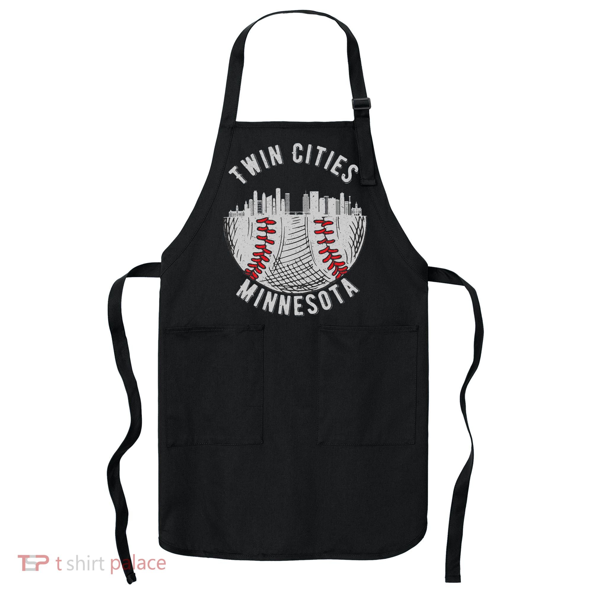 Cool Twin Cities Minnesota Mn Baseball Skyline Apron