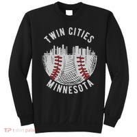Cool Twin Cities Minnesota Mn Baseball Skyline Sweatshirt thumb 0