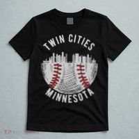 Cool Twin Cities Minnesota Mn Baseball Skyline T-Shirt thumb 5