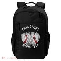 Cool Twin Cities Minnesota Mn Baseball Skyline Backpack thumb 0