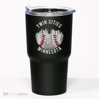 Cool Twin Cities Minnesota Mn Baseball Skyline Tumbler thumb 0