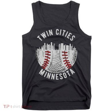 Cool Twin Cities Minnesota Mn Baseball Skyline Tank Top