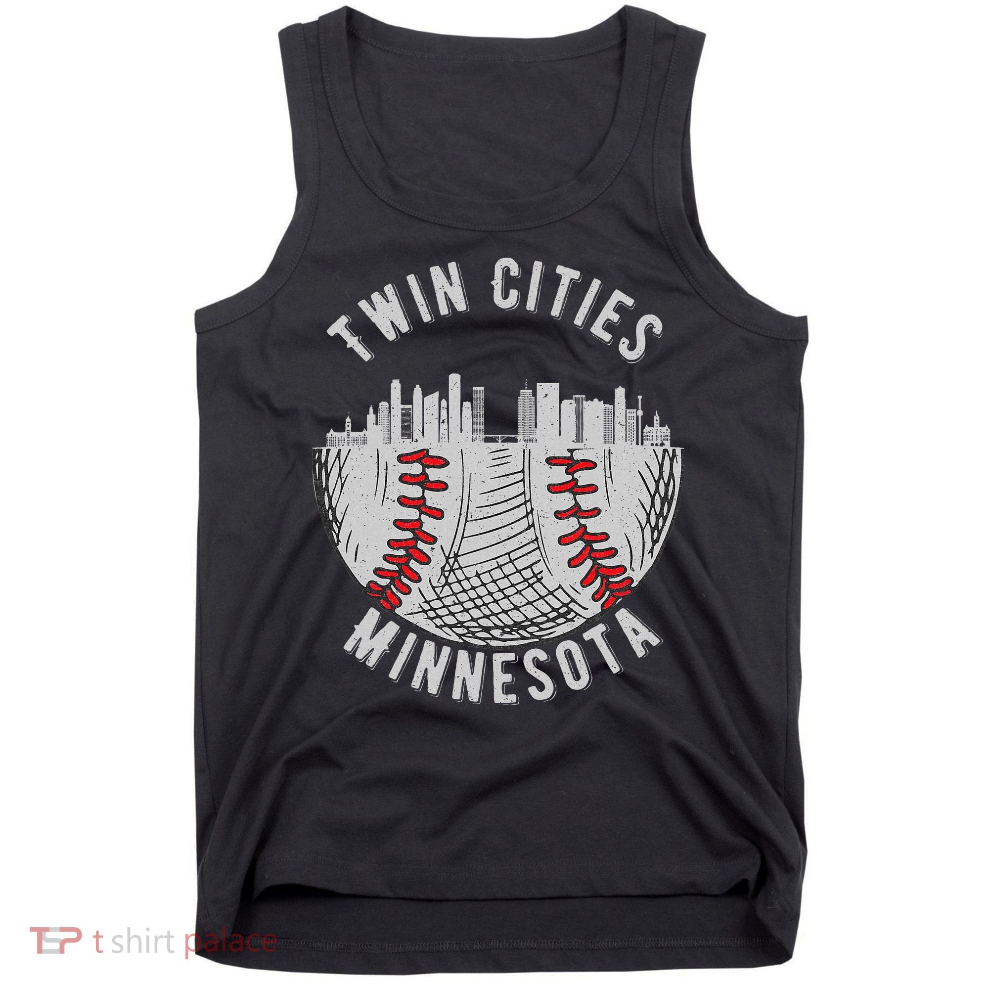 Cool Twin Cities Minnesota Mn Baseball Skyline Tank Top