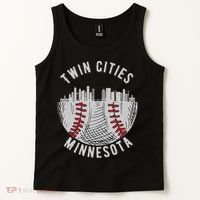 Cool Twin Cities Minnesota Mn Baseball Skyline Tank Top thumb 2