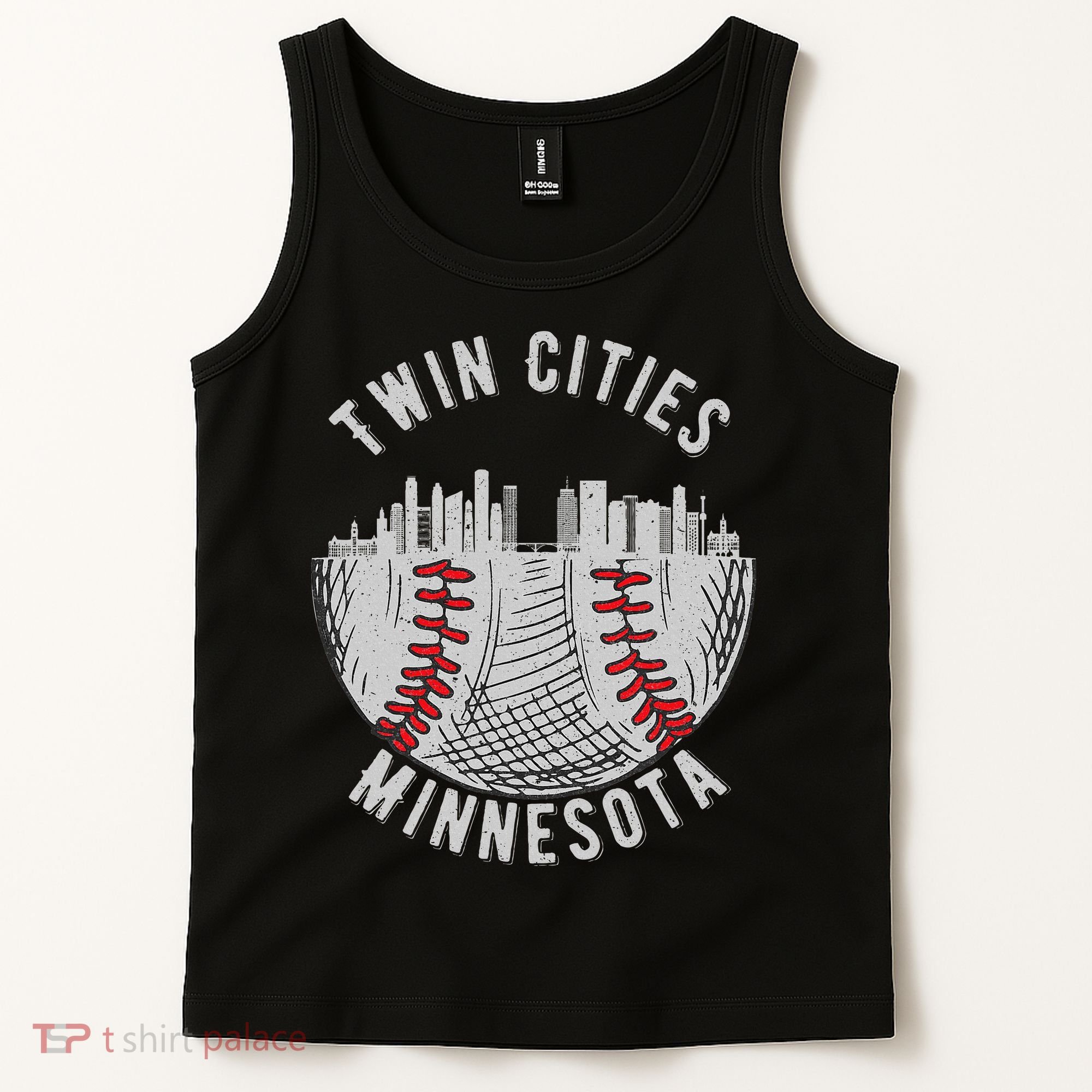 Cool Twin Cities Minnesota Mn Baseball Skyline Tank Top