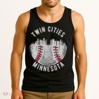 Cool Twin Cities Minnesota Mn Baseball Skyline Tank Top thumb 3