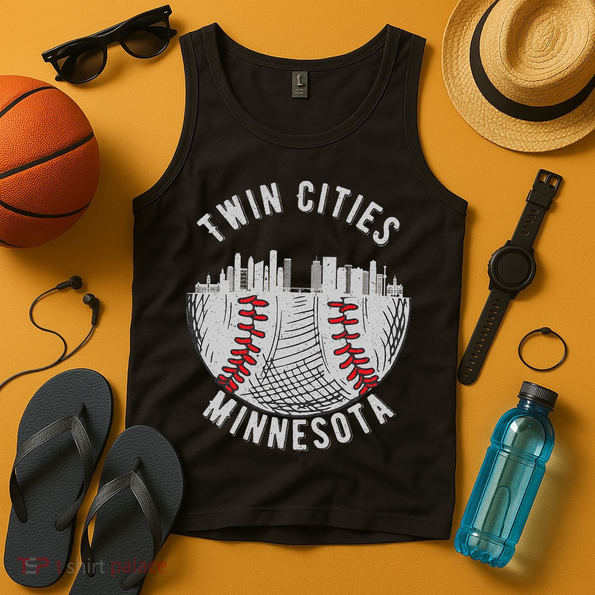 Cool Twin Cities Minnesota Mn Baseball Skyline Tank Top