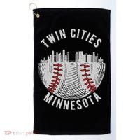 Cool Twin Cities Minnesota Mn Baseball Skyline Golf Towel thumb 0