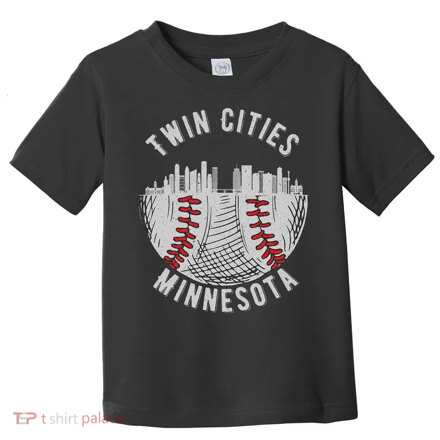Cool Twin Cities Minnesota Mn Baseball Skyline Toddler T-Shirt