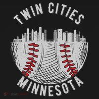 Cool Twin Cities Minnesota Mn Baseball Skyline Kids Long Sleeve Shirt thumb 2