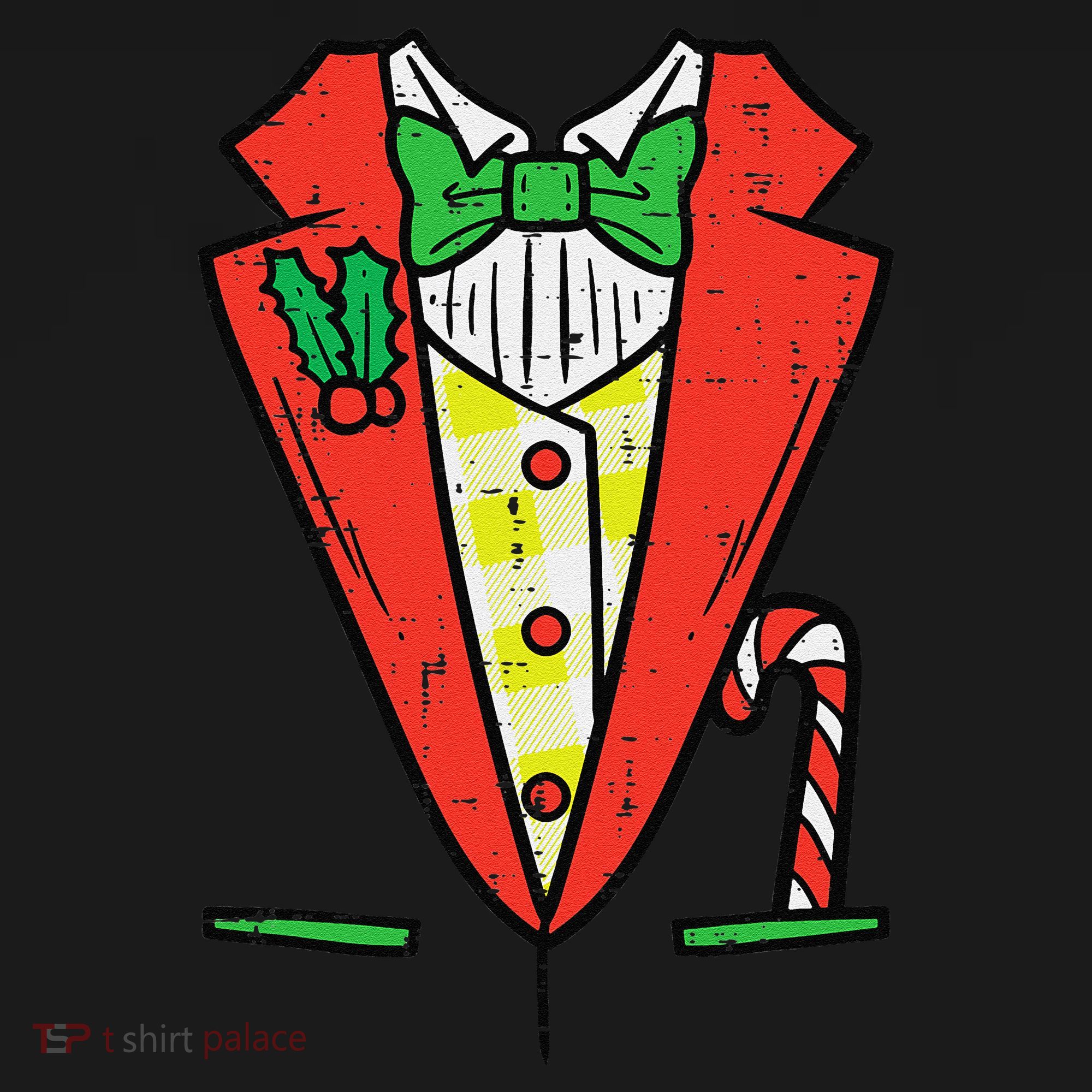 Christmas Tuxedo Costume Funny Xmas Tux Bowtie Funny Women's Hoodie