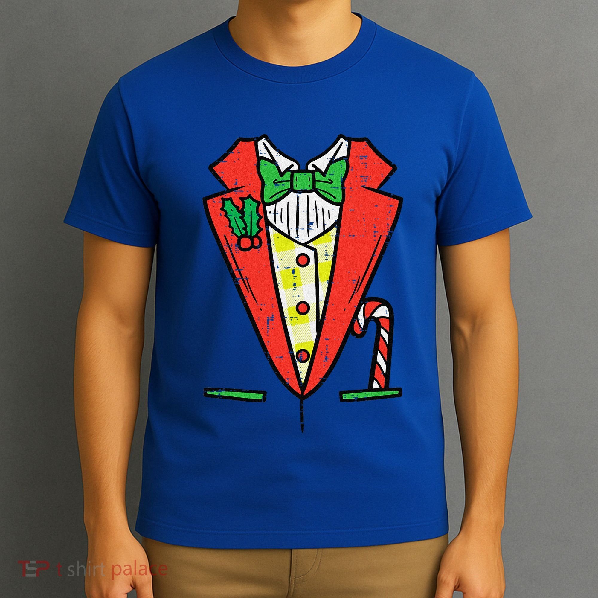 Christmas Tuxedo Costume Funny Xmas Tux Bowtie Funny T-Shirt