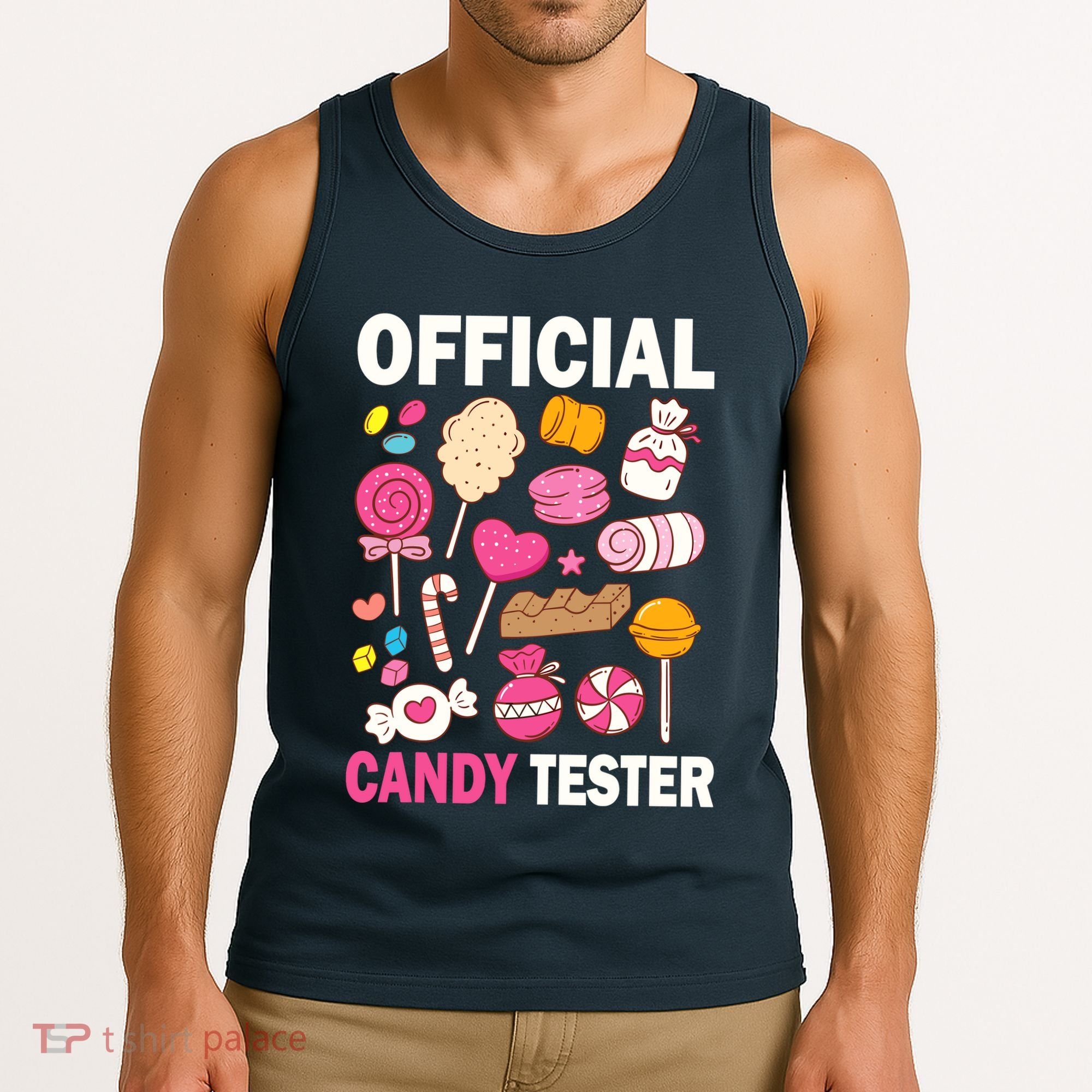 Candy Tester Cool Candy Lollipop Halloween Sweet Tank Top
