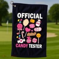Candy Tester Cool Candy Lollipop Halloween Sweet Golf Towel thumb 1