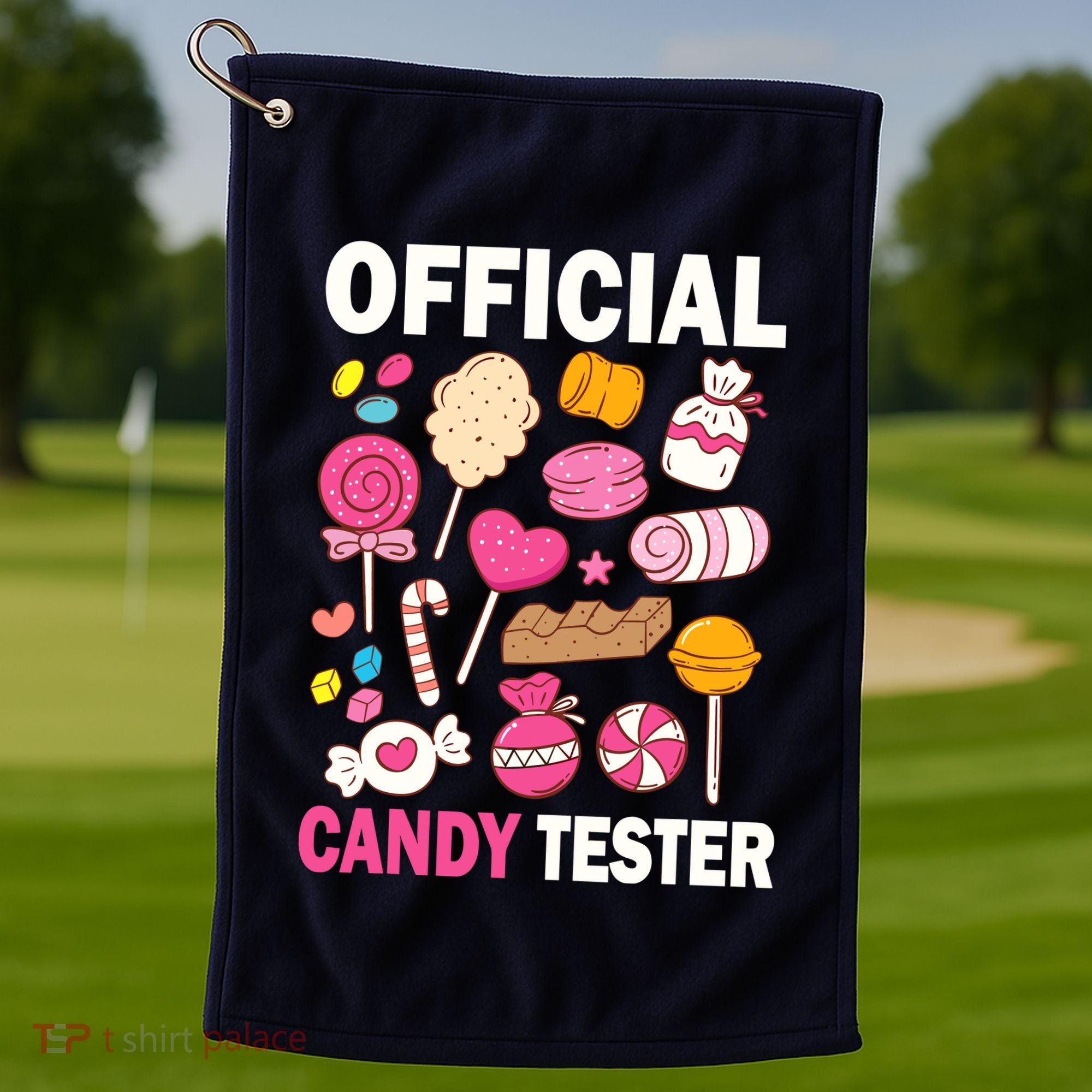 Candy Tester Cool Candy Lollipop Halloween Sweet Golf Towel