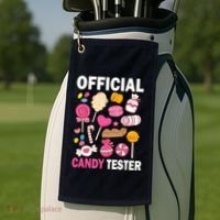 Candy Tester Cool Candy Lollipop Halloween Sweet Golf Towel thumb 2