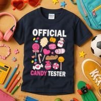 Candy Tester Cool Candy Lollipop Halloween Sweet Kids T-Shirt thumb 3