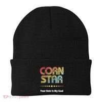 Cornhole Team Corn Star Your Hole Is My Goal Beanie thumb 0