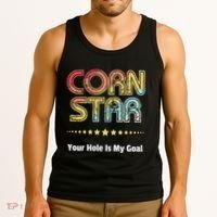 Cornhole Team Corn Star Your Hole Is My Goal Tank Top thumb 3