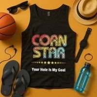 Cornhole Team Corn Star Your Hole Is My Goal Tank Top thumb 4