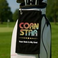 Cornhole Team Corn Star Your Hole Is My Goal Golf Towel thumb 2