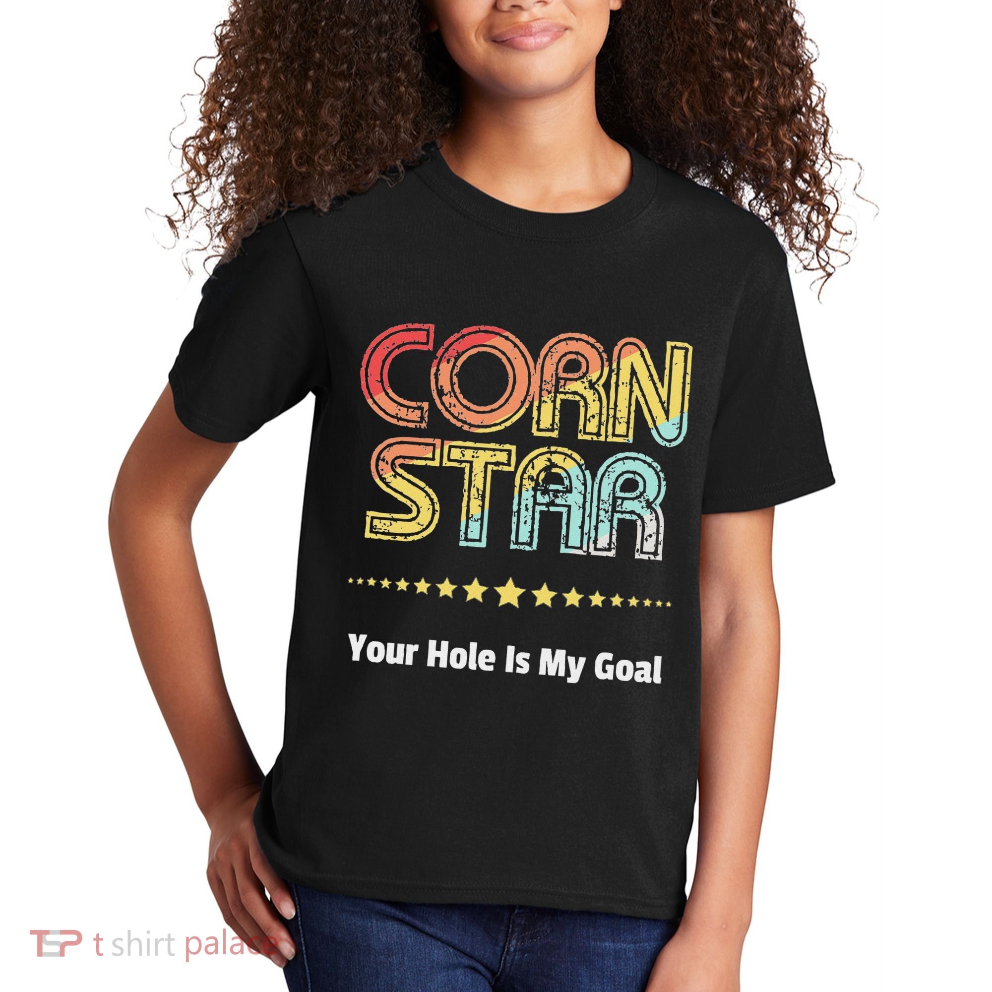 Cornhole Team Corn Star Your Hole Is My Goal Kids T-Shirt