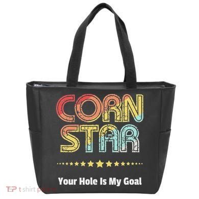 Cornhole Team Corn Star Your Hole Is My Goal Tote Bag