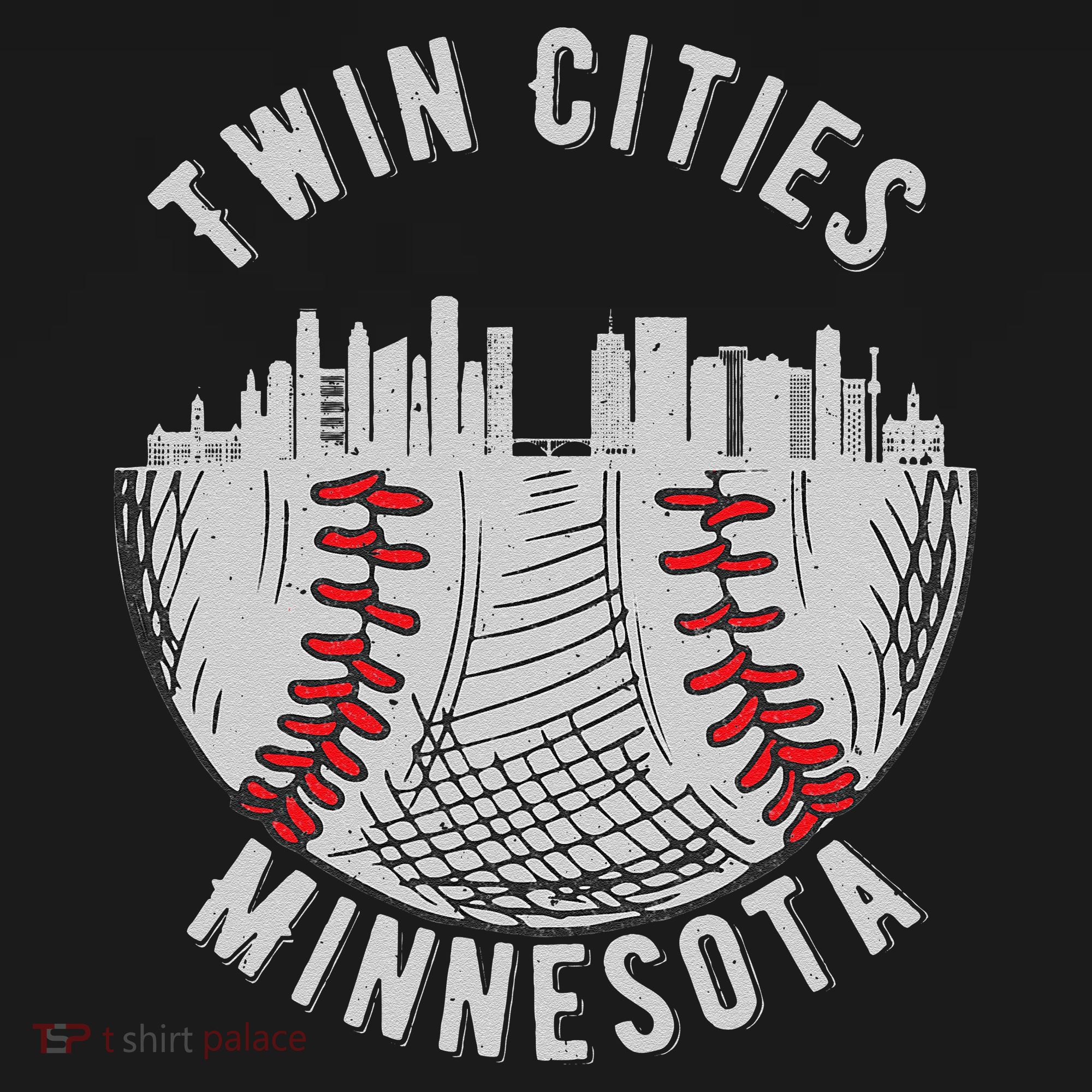 Cool Twin Cities Minnesota MN Baseball Skyline Apron