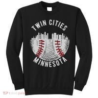 Cool Twin Cities Minnesota MN Baseball Skyline Sweatshirt thumb 0