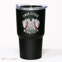 Cool Twin Cities Minnesota MN Baseball Skyline Tumbler thumb 0