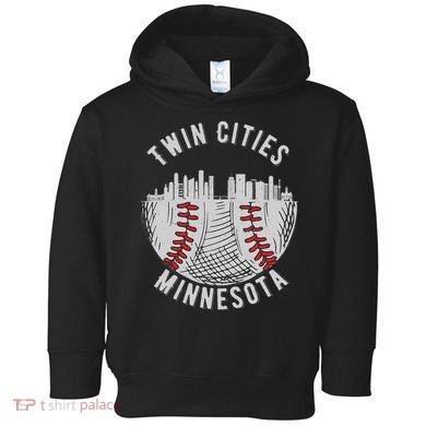 Cool Twin Cities Minnesota MN Baseball Skyline Toddler Hoodie