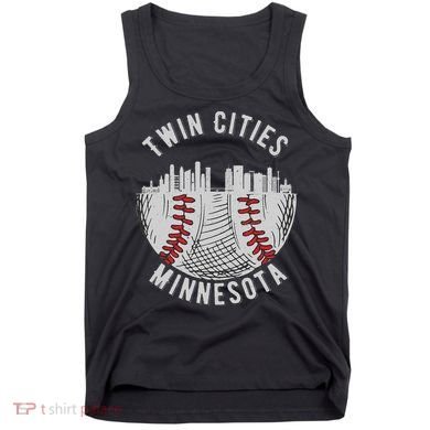 Cool Twin Cities Minnesota MN Baseball Skyline Tank Top