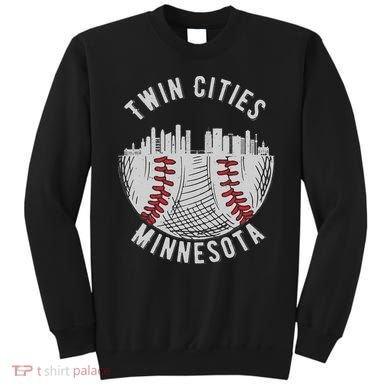Cool Twin Cities Minnesota MN Baseball Skyline Sweatshirt