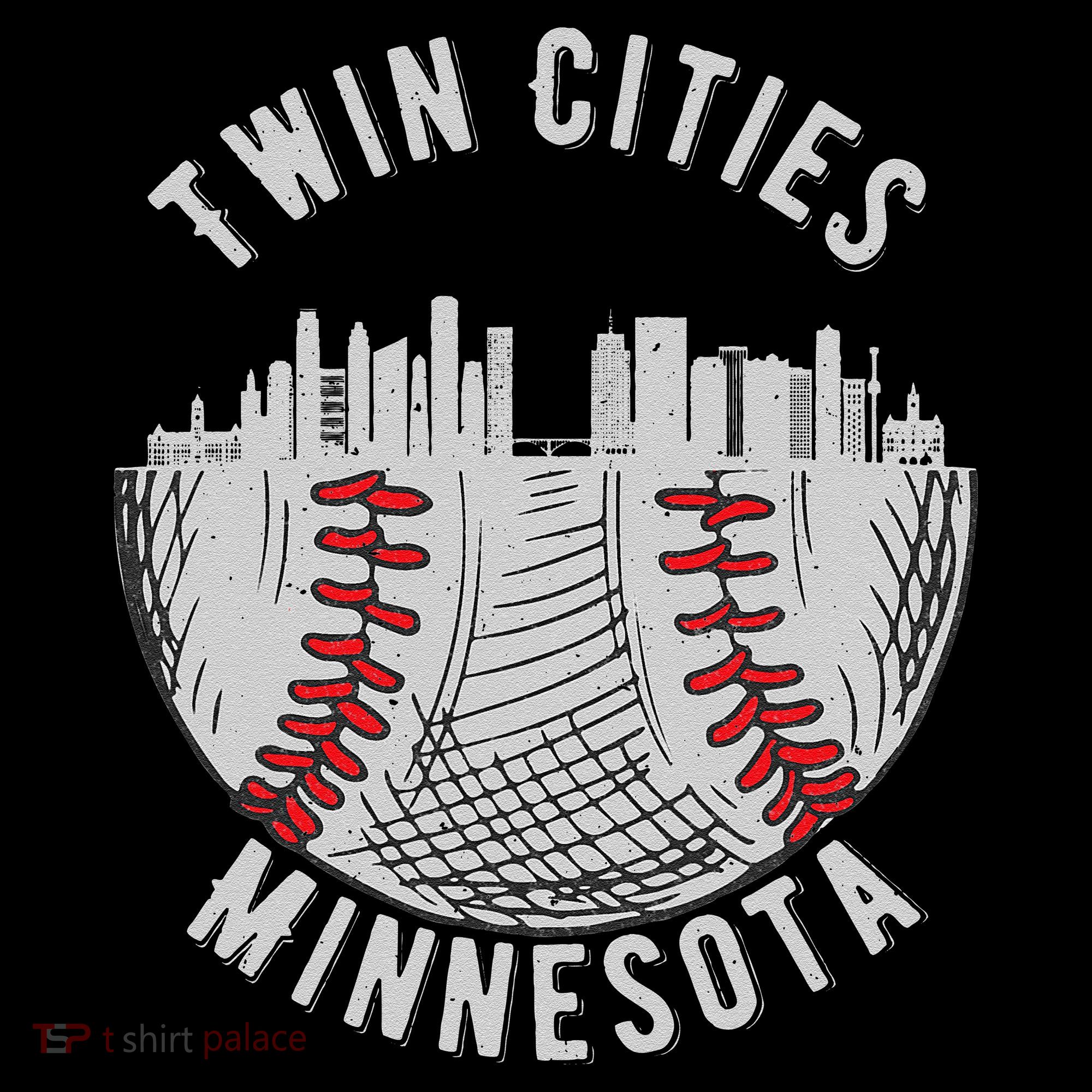 Cool Twin Cities Minnesota MN Baseball Skyline Sweatshirt