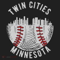 Cool Twin Cities Minnesota MN Baseball Skyline Beanie thumb 2