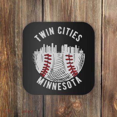 Cool Twin Cities Minnesota MN Baseball Skyline Coaster