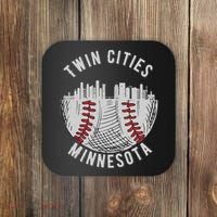 Cool Twin Cities Minnesota MN Baseball Skyline Coaster thumb 0