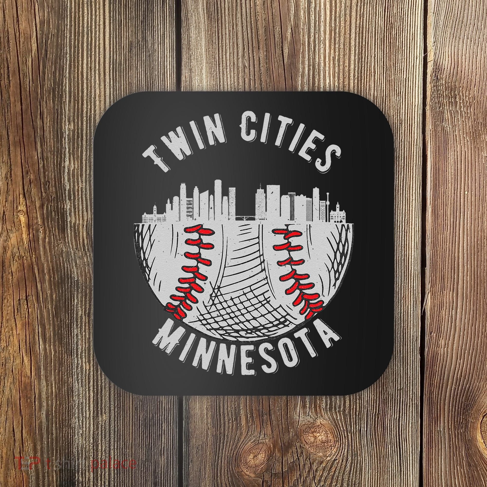 Cool Twin Cities Minnesota MN Baseball Skyline Coaster