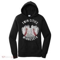 Cool Twin Cities Minnesota MN Baseball Skyline Women's Hoodie thumb 0