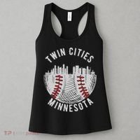 Cool Twin Cities Minnesota MN Baseball Skyline Women's Tank Top thumb 3