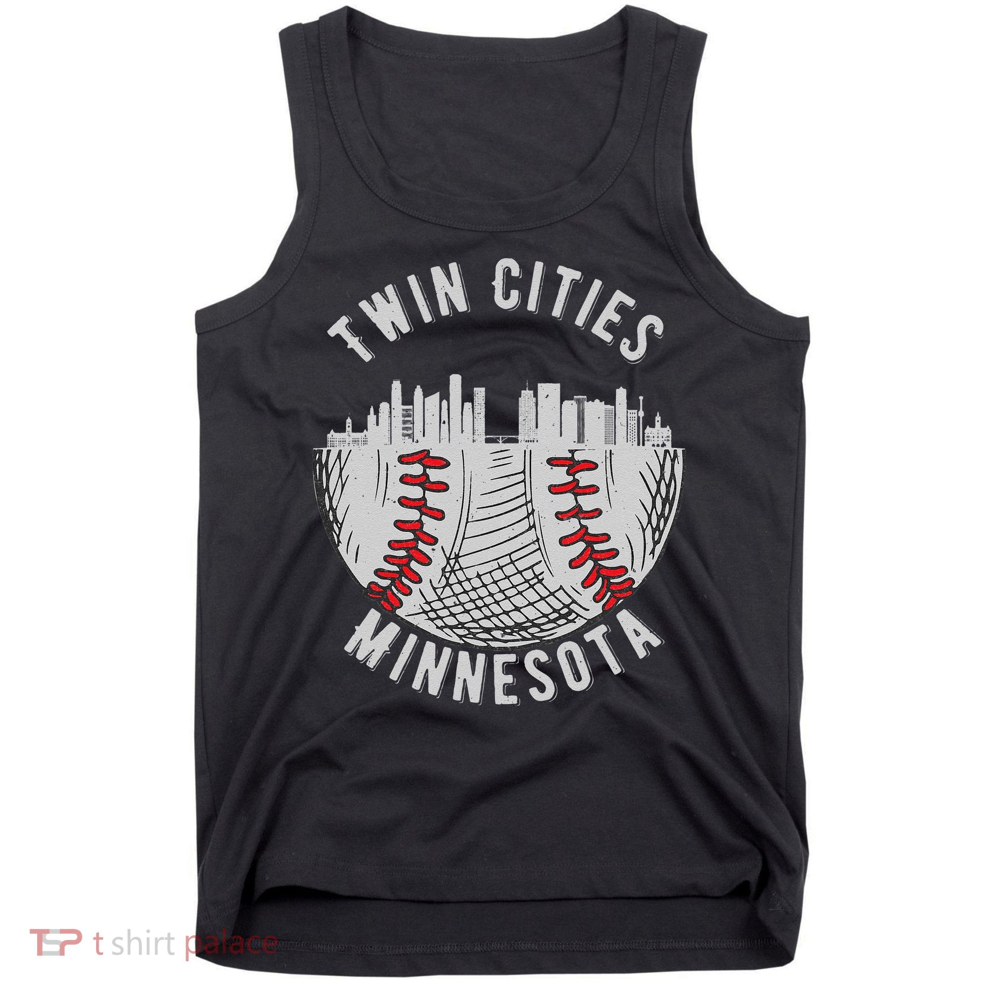 Cool Twin Cities Minnesota MN Baseball Skyline Tank Top