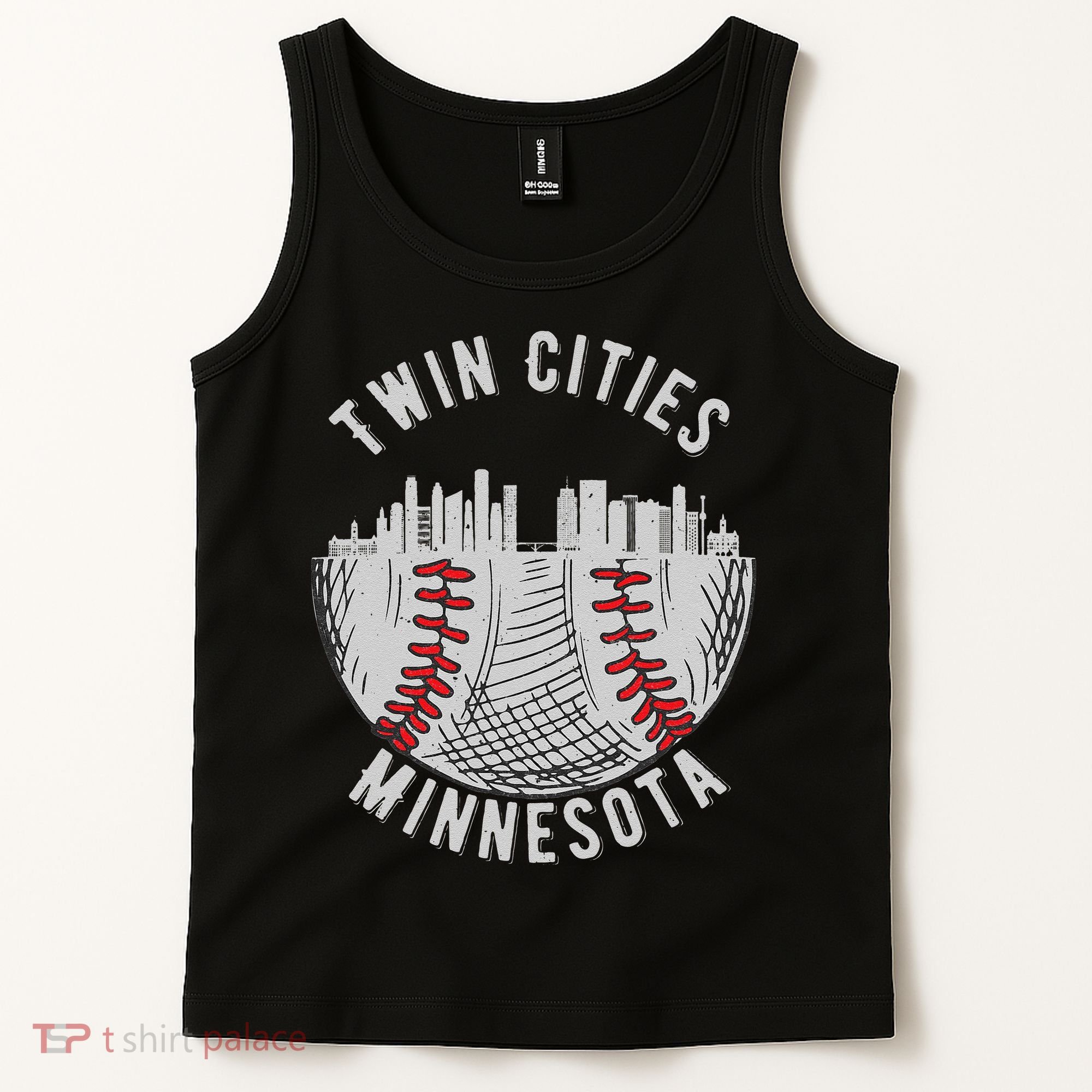 Cool Twin Cities Minnesota MN Baseball Skyline Tank Top