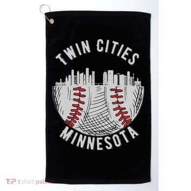 Cool Twin Cities Minnesota MN Baseball Skyline Golf Towel