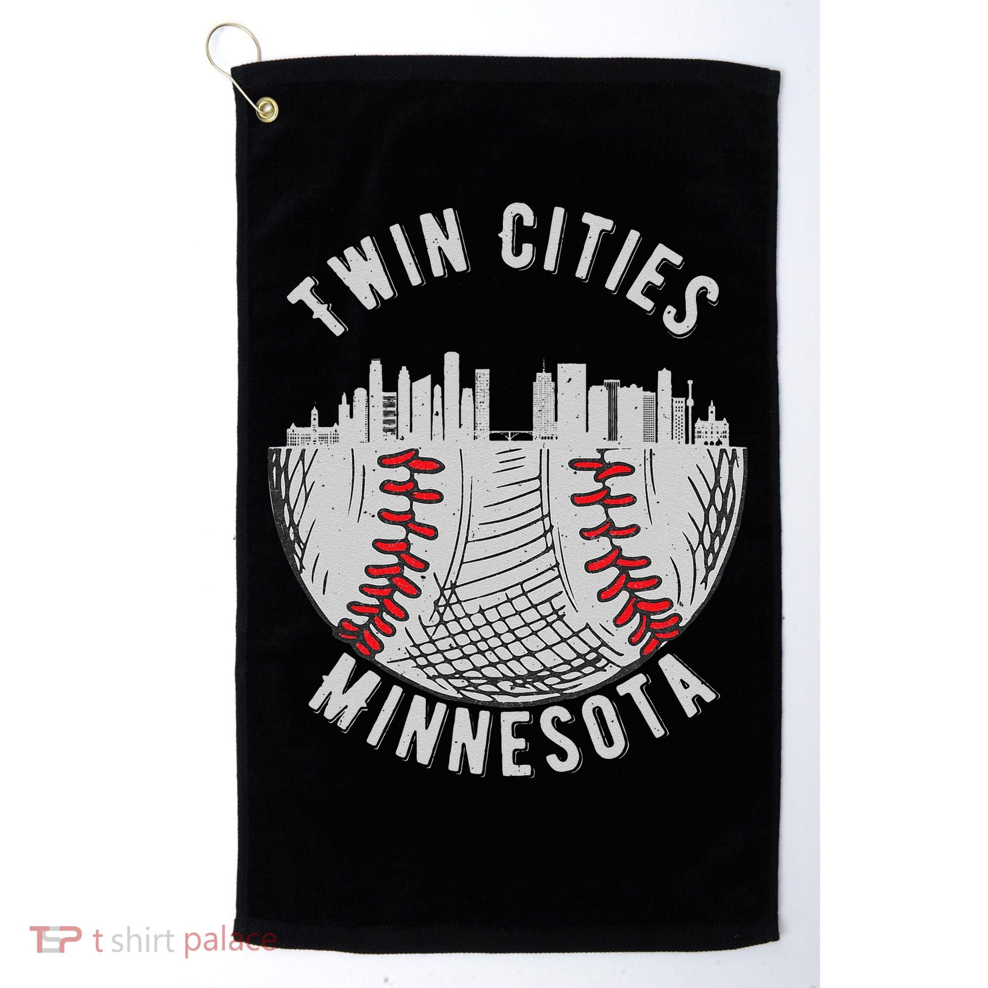 Cool Twin Cities Minnesota MN Baseball Skyline Golf Towel