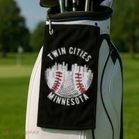 Cool Twin Cities Minnesota MN Baseball Skyline Golf Towel thumb 2