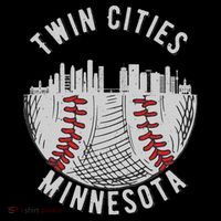 Cool Twin Cities Minnesota MN Baseball Skyline Kids Sweatshirt thumb 2