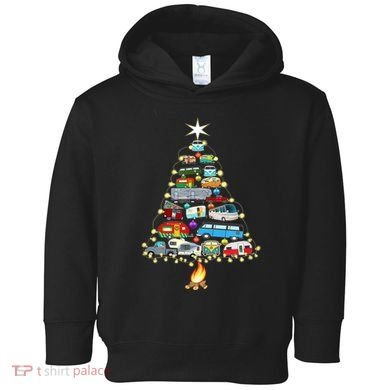 Christmas Tree Camper Vehicles Camping Rving Trailers Gifts Toddler Hoodie