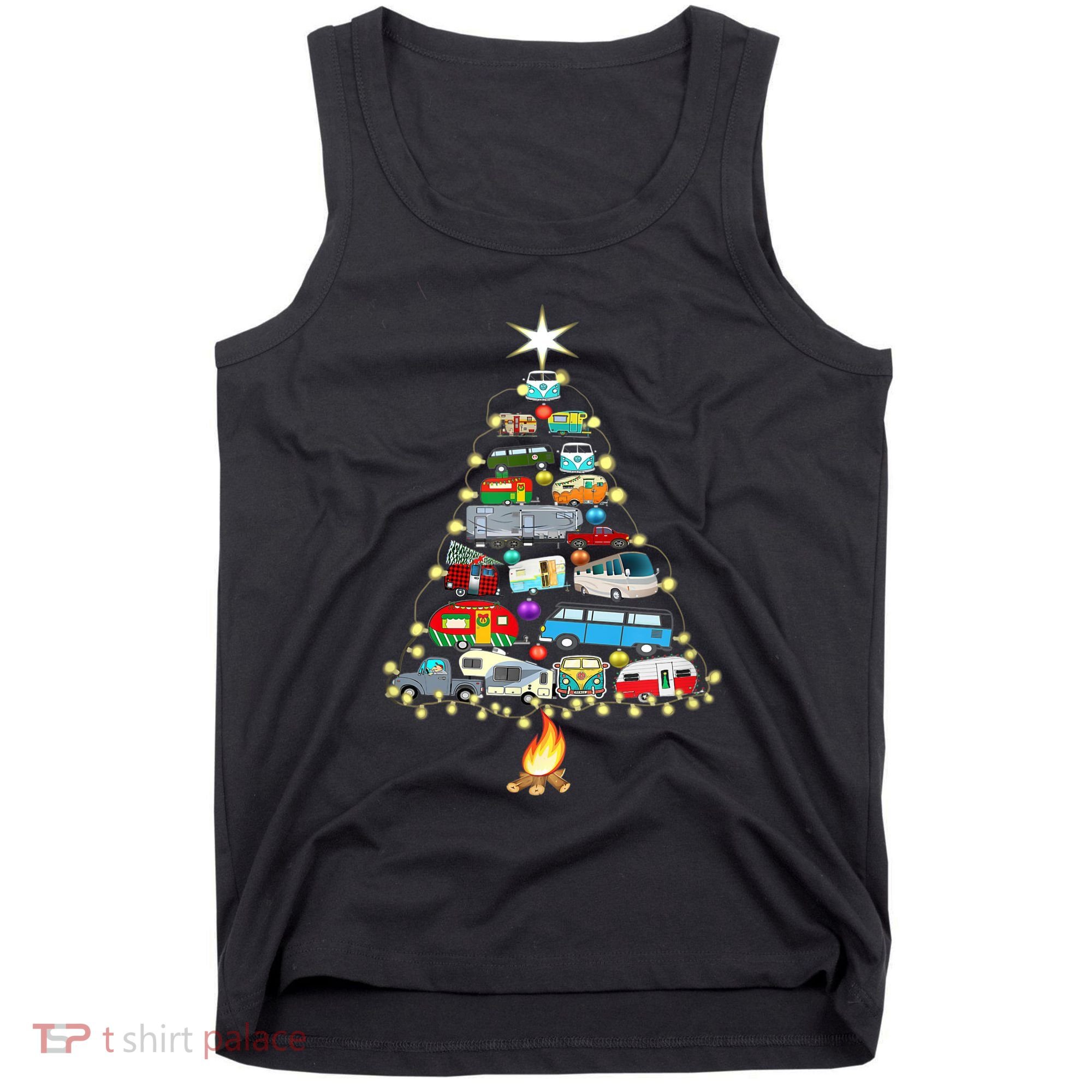 Christmas Tree Camper Vehicles Camping Rving Trailers Gifts Tank Top