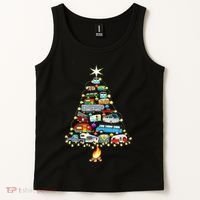 Christmas Tree Camper Vehicles Camping Rving Trailers Gifts Tank Top thumb 2